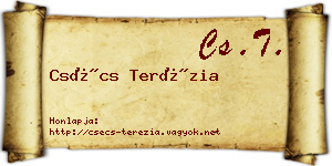 Csécs Terézia névjegykártya