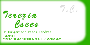 terezia csecs business card